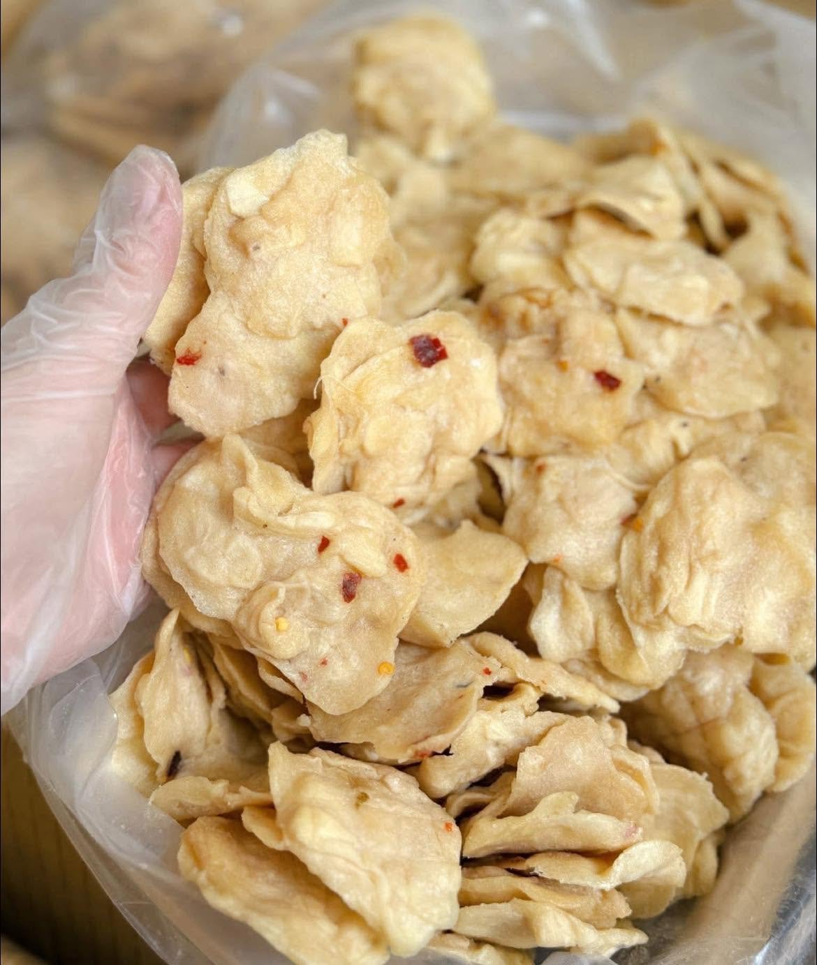 Close-up of Vietnamese Dried Soursop Snack showing its soft chewy texture and natural fruit appearance