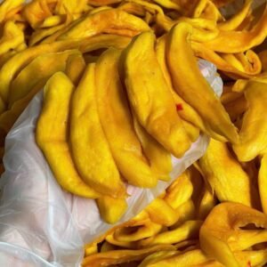 Close-up of Vietnamese Keo Mango Chili Salt showing chewy texture and authentic chili salt seasoning