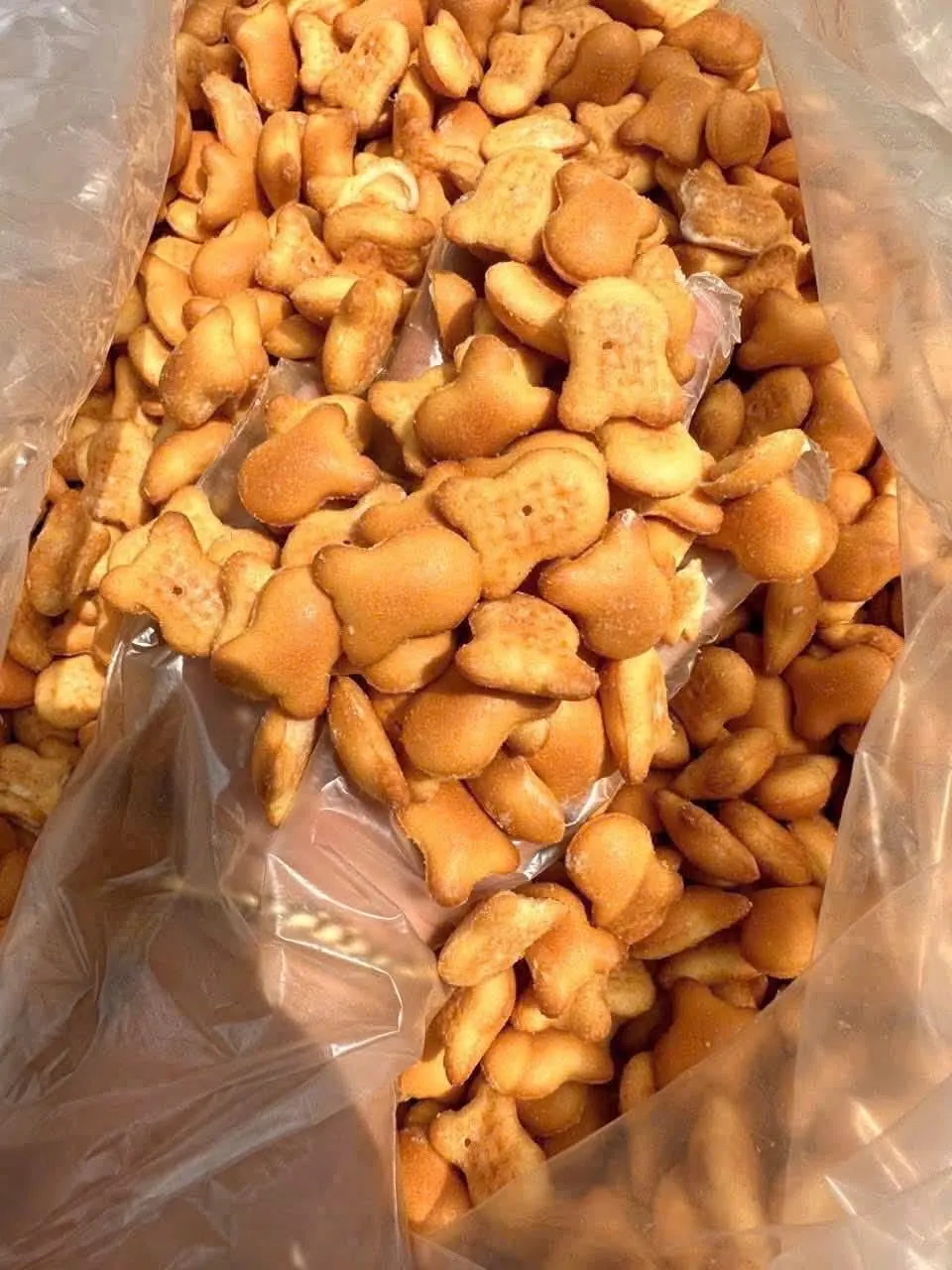 Close up of crispy Vietnamese Bear Cream Cookies