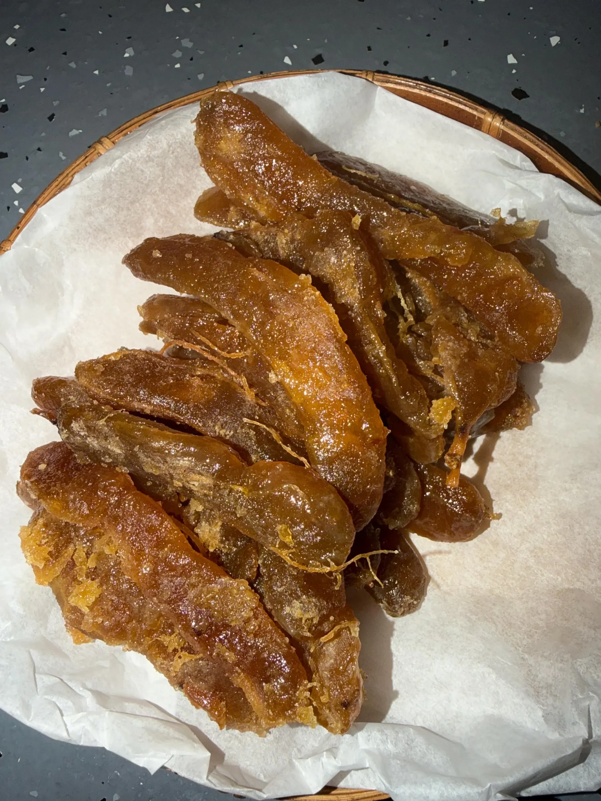 Close-up of chewy Vietnamese Seedless Tamarind Candy with rich sweet and sour tamarind texture