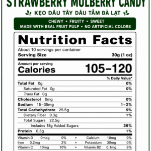 Vietnamese Strawberry Mulberry Candy Nutrition Facts