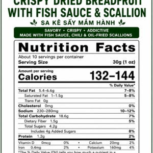 Vietnamese Savory Breadfruit Chips Nutrition Facts