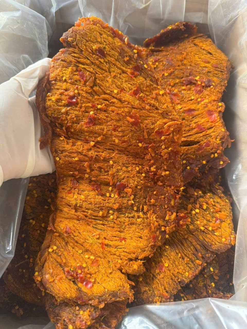 Vietnamese Whole Piece Beef Jerky 200g - Authentic Spicy Marinated Dried Beef Snack