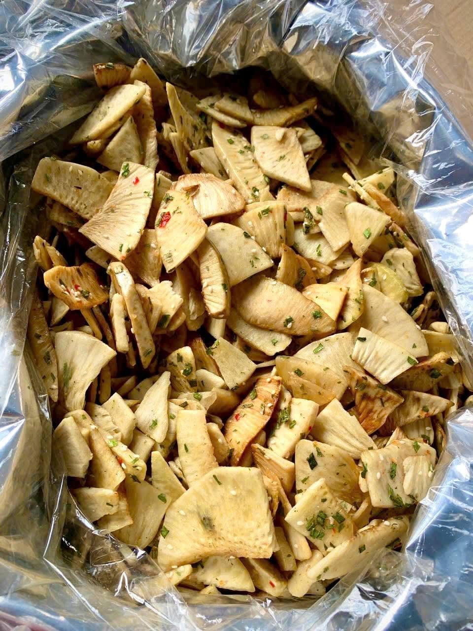 Breadfruit Chips with Scallion and Fish Sauce