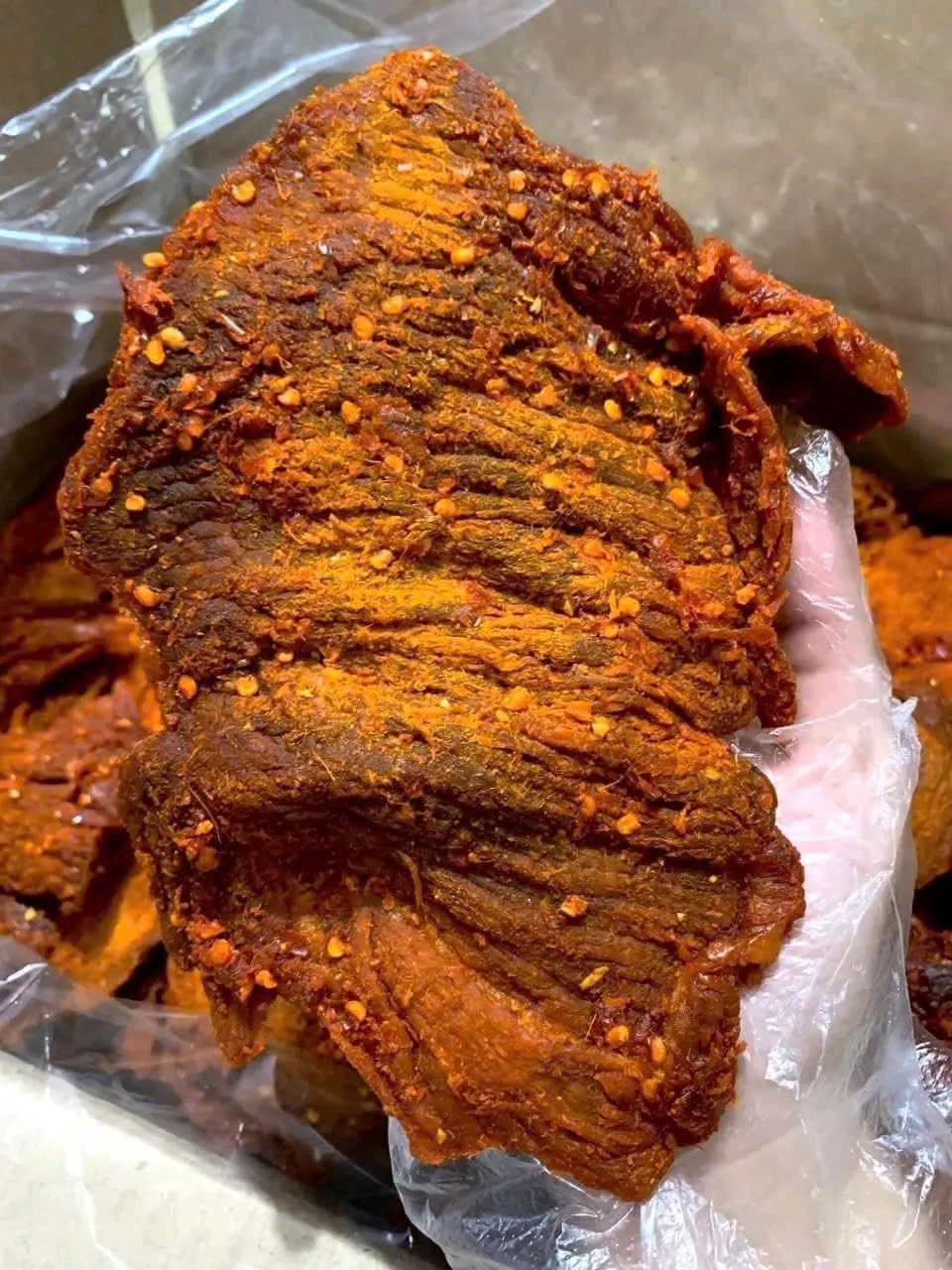 Vietnamese Whole Piece Beef Jerky 200g - Authentic Spicy Marinated Dried Beef Snack