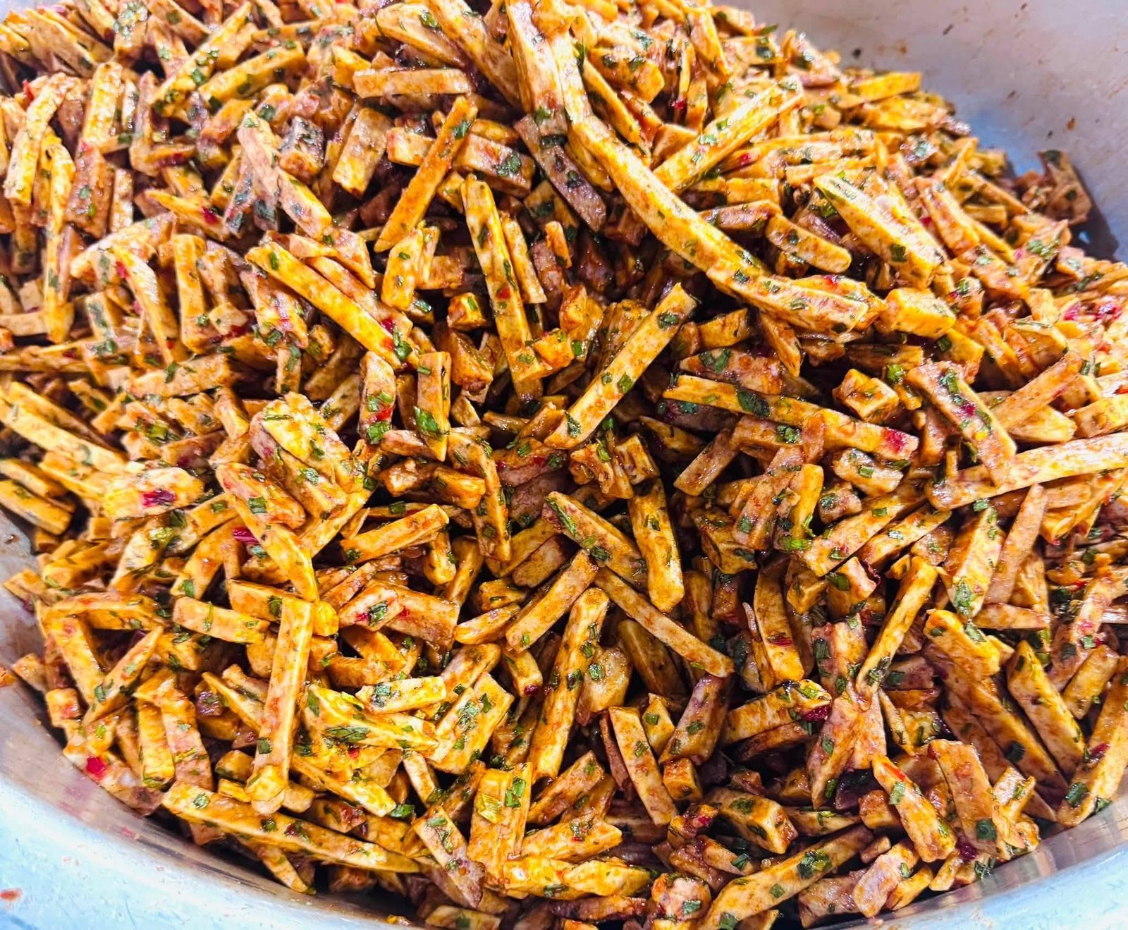 Crispy Taro Sticks with Scallion Fish Sauce