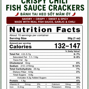 Vietnamese Banh Tai Heo Nutrition Facts