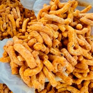 Vietnamese Salted Egg Macaroni Snack