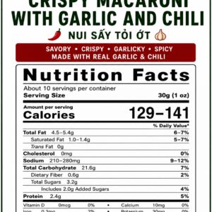 Vietnamese Crispy Macaroni Snack Nutrition Facts