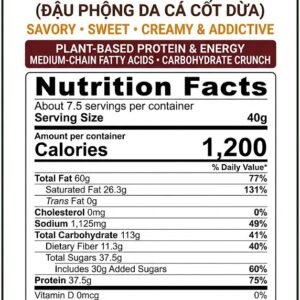 Nutrition Facts for Vietnamese Coconut Coated Peanuts 300g